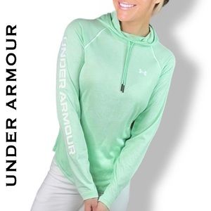 Women’s Under Armour Mint Mileage Heatgear Fitted Hooded Athletic Shirt S  NWOT